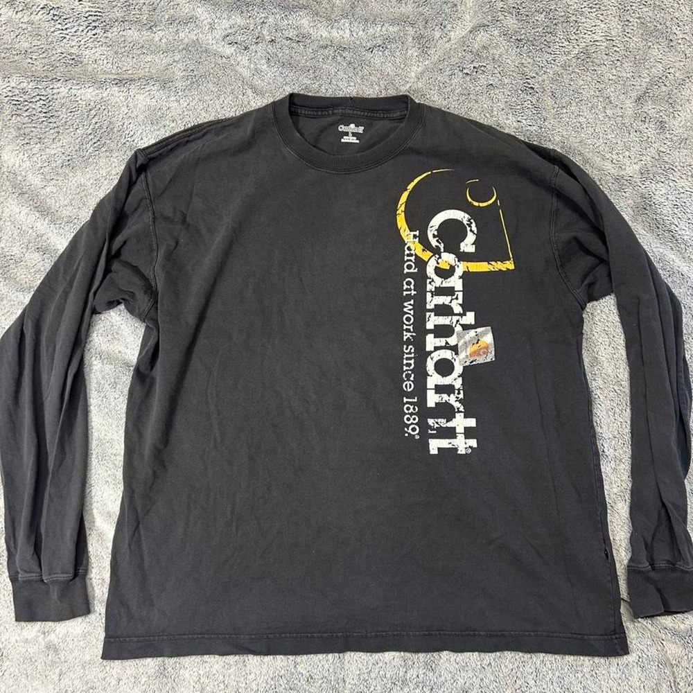 Carhartt Black Graphic Long Sleeve Shirt Men's Large